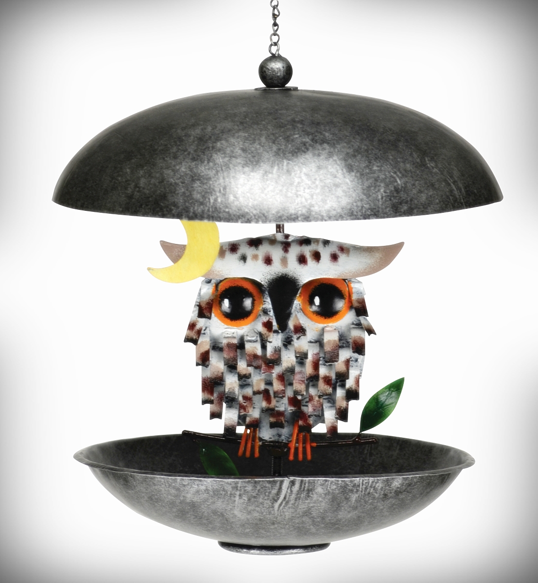 Snowy Spiky Owl Bistro Feeder